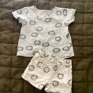 Rylee + Cru lion tee and swim trunk set